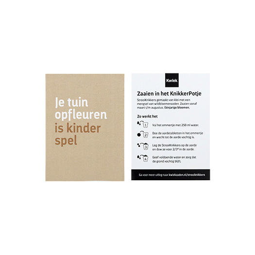 Pot met 2 zaadbommetjes - Kwiek StrooiKnikkers, afbeelding 4 van 6