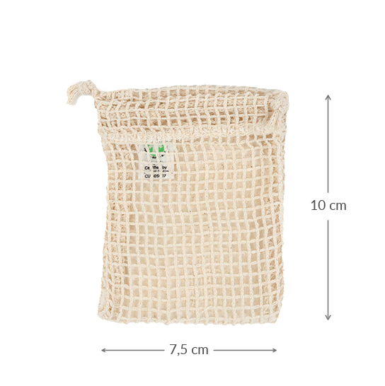 Netzakje organisch katoen - 75 x 100 mm, afbeelding 3 van 4