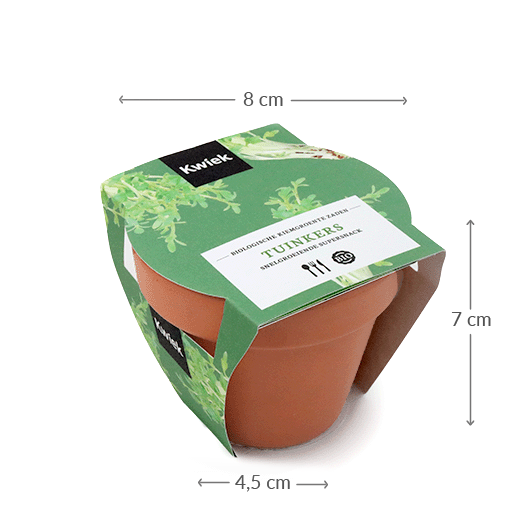 Biologische tuinkers zaden in terracotta potje - Kwiek PootPotje, afbeelding 3 van 3
