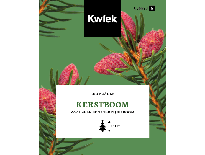 Kerstboom zaden -  Kwiek Uitdeel zakjes (UITVERKOCHT), afbeelding 1 van 3