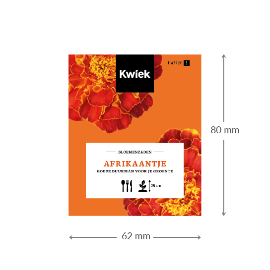 Afrikaantje zaden -  Kwiek Uitdeel zakjes (UITVERKOCHT), afbeelding 2 van 3