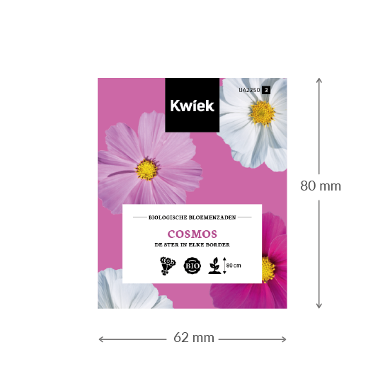 Biologische Cosmos zaden -  Kwiek Uitdeel zakjes (UITVERKOCHT), afbeelding 3 van 3