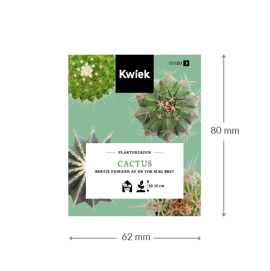 Cactus zaden -  Kwiek Uitdeel zakjes (UITVERKOCHT), afbeelding 2 van 3