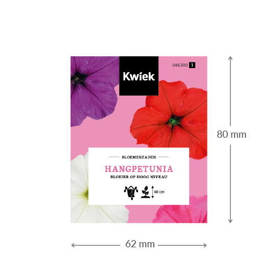 Hangpetunia - Kwiek Uitdeel zakjes (UITVERKOCHT), afbeelding 2 van 3
