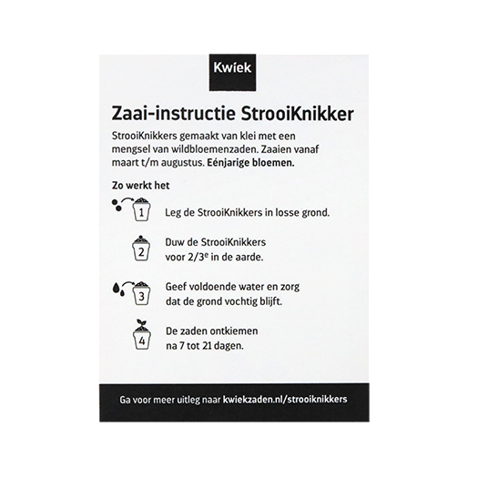 Zaai-instructie kaartje voor zaadbommetjes, afbeelding 2 van 2