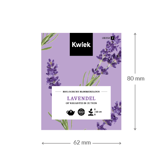 Biologische lavendel zaden -  Kwiek Uitdeel zakjes, afbeelding 2 van 3