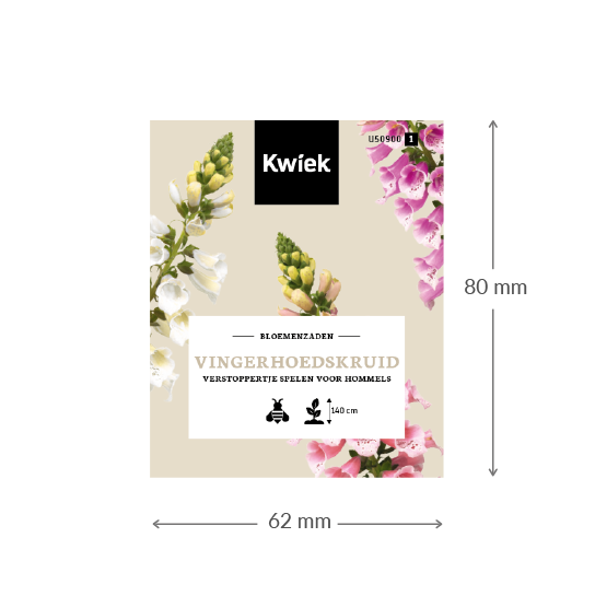Vingerhoedskruid - Kwiek Uitdeel zakjes (UITVERKOCHT), afbeelding 2 van 3