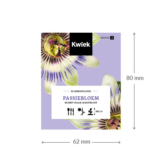 Passiebloem zaden -  Kwiek Uitdeel zakjes, afbeelding 2 van 3