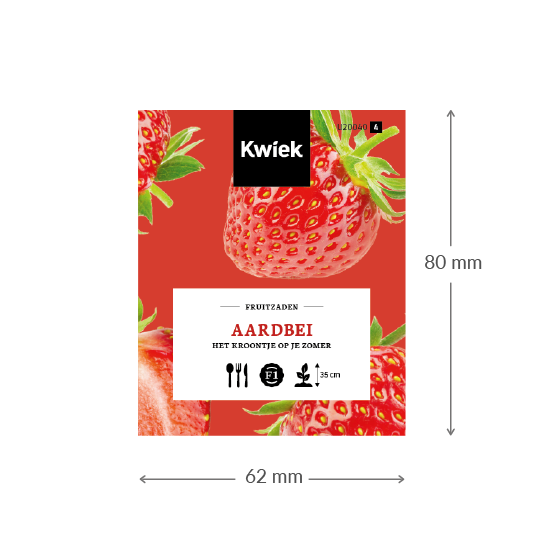Aardbei zaden -  Kwiek Uitdeel zakjes, afbeelding 3 van 3