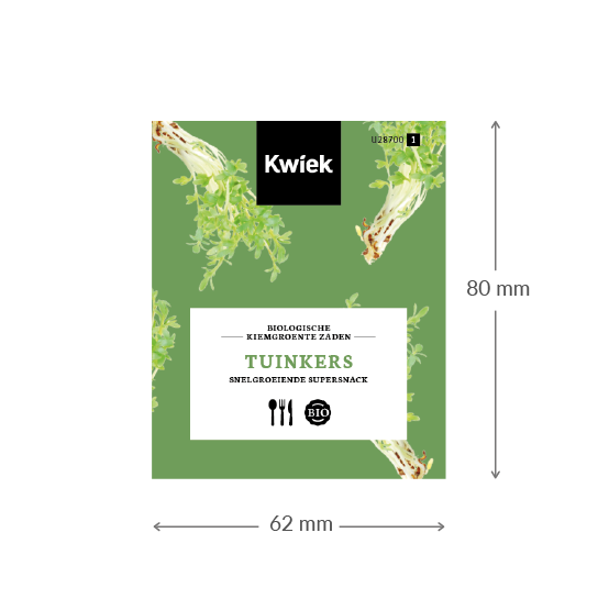 Biologische tuinkers zaden - Kwiek Uitdeel zakjes, afbeelding 3 van 3