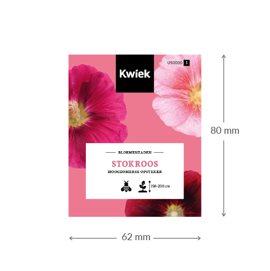Stokroos zaden -  Kwiek Uitdeel zakjes, afbeelding 3 van 3