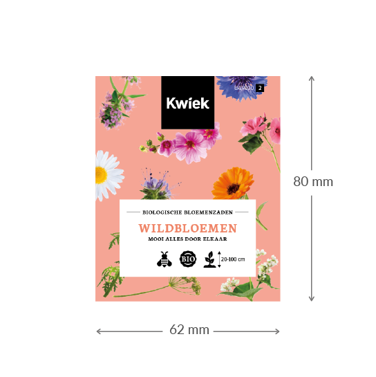 Biologische Wildbloemen zaden -  Kwiek Uitdeel zakjes, afbeelding 3 van 3