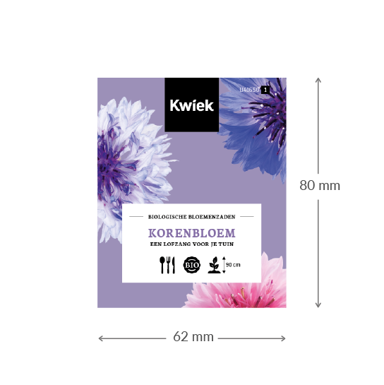 Biologische Korenbloem zaden - Kwiek Uitdeel zakjes, afbeelding 3 van 3