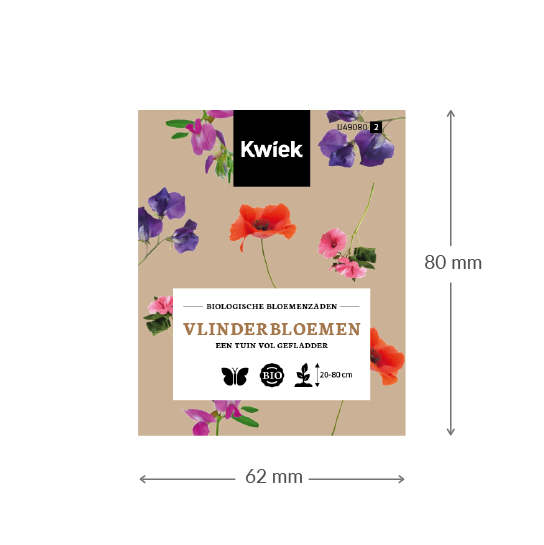 Biologische vlinderbloemen zaden - Kwiek Uitdeel zakjes, afbeelding 3 van 3