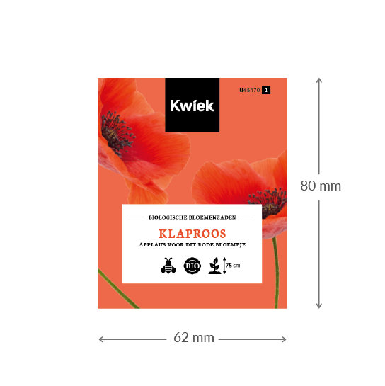 Biologische klaproos zaden -  Kwiek Uitdeel zakjes, afbeelding 3 van 3